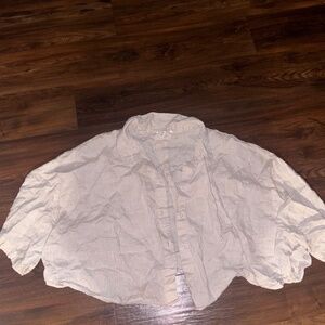 Oversized Linen Button Up- cover up
